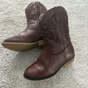 Cat & Jack Brown Western Boots Toddler